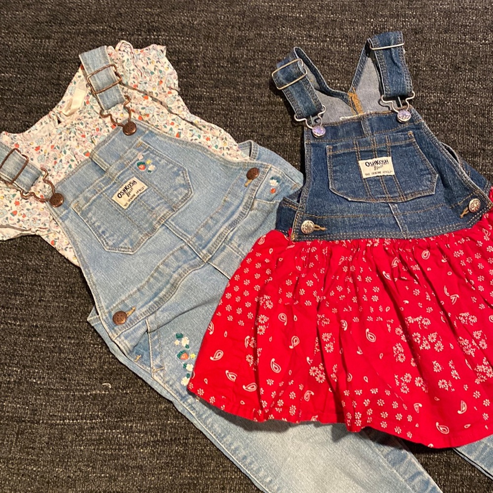OshKosh B’Gosh Overall Set, Toddler/Baby Girl, Size 12 month
